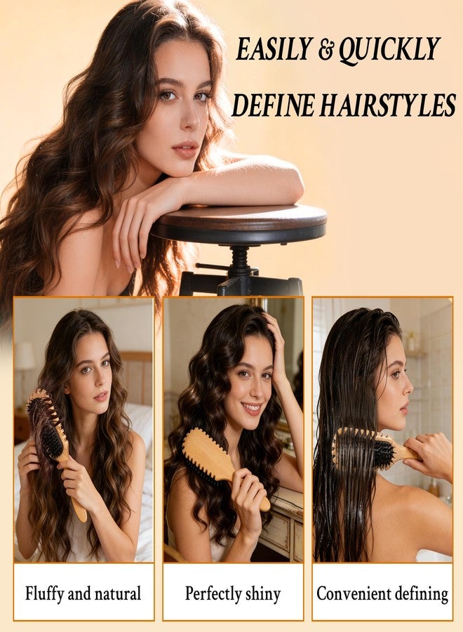 GAINWELL 2026 New Wooden Curly Hair Brush, Curl Defining Brush, Styling Brush for Effortlessly Defined Curls, Waves & Coils, Reduces Frizz - Image 3