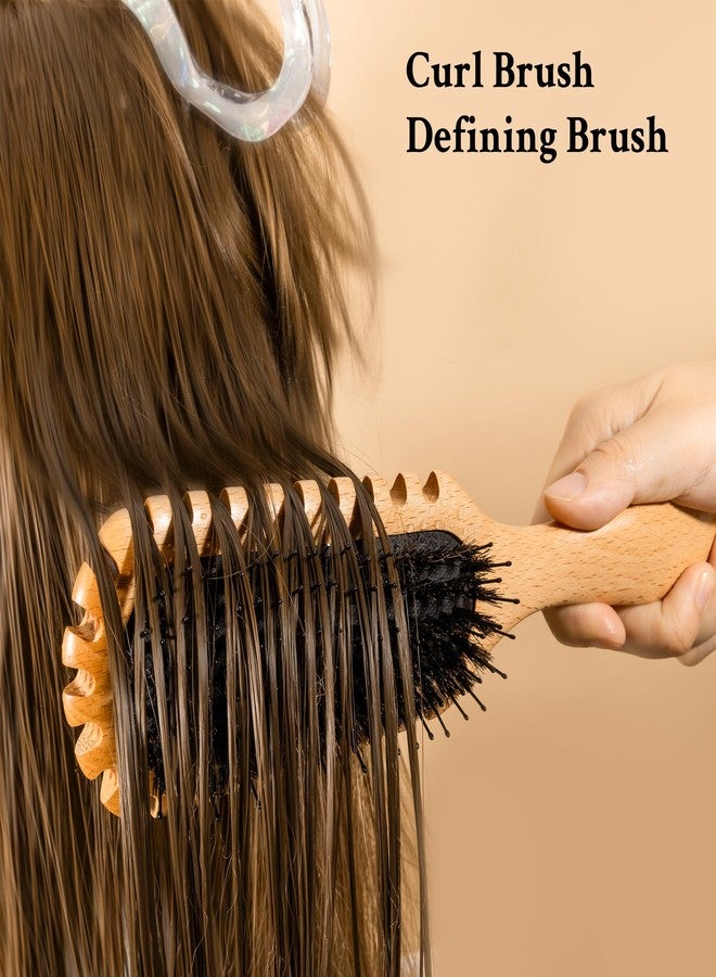 GAINWELL 2026 New Wooden Curly Hair Brush, Curl Defining Brush, Styling Brush for Effortlessly Defined Curls, Waves & Coils, Reduces Frizz - Image 5