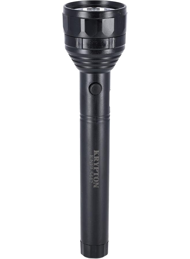 KRYPTON Rechargeable LED Flashlight USB Chargeable Torch KNFL5442 3W Hi Power LED Light 8 Hours Working Lifetime Warranty on CREE LED Ideal for Trekking Camping & More  - Image 1