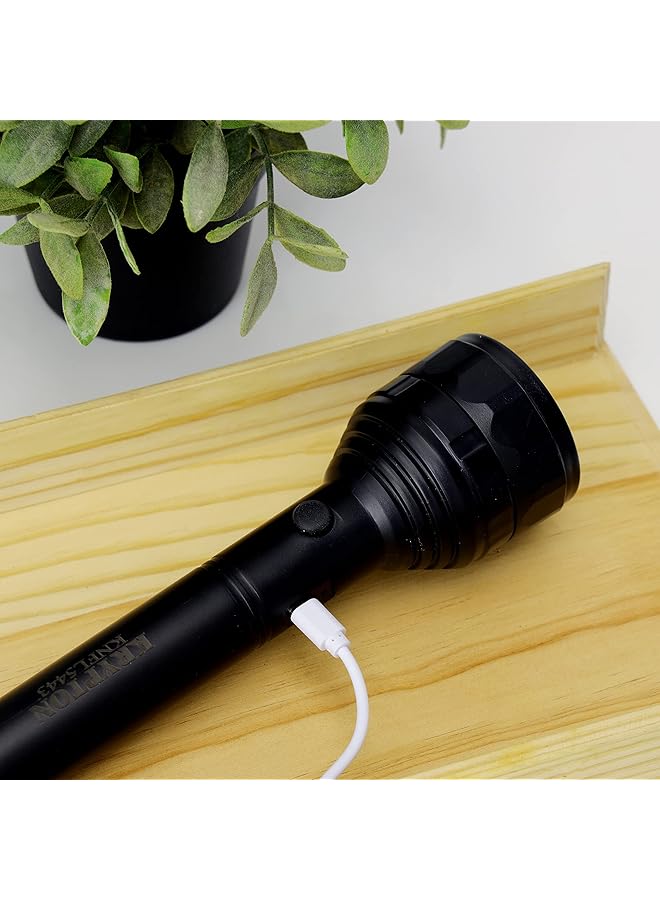 KRYPTON Rechargeable LED Flashlight USB Chargeable Torch KNFL5442 3W Hi Power LED Light 8 Hours Working Lifetime Warranty on CREE LED Ideal for Trekking Camping & More  - Image 4
