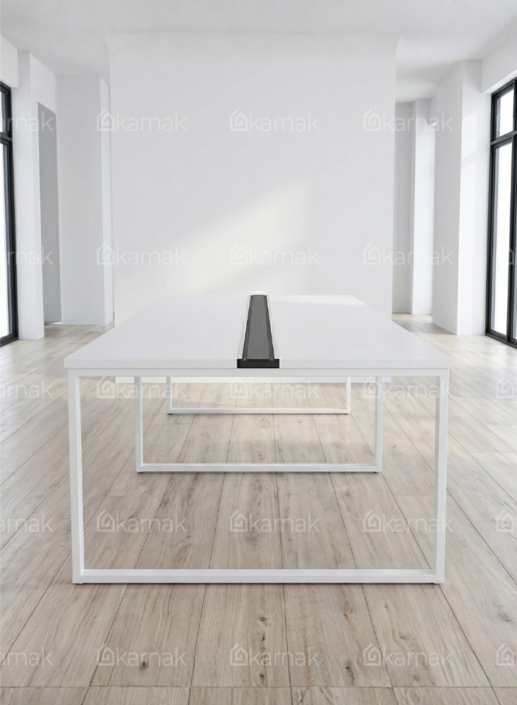 Karnak Novario Meeting Table With Metal Legs, Ideal for Boardrooms, high-end creative studios, and executive conference suites. - Image 3