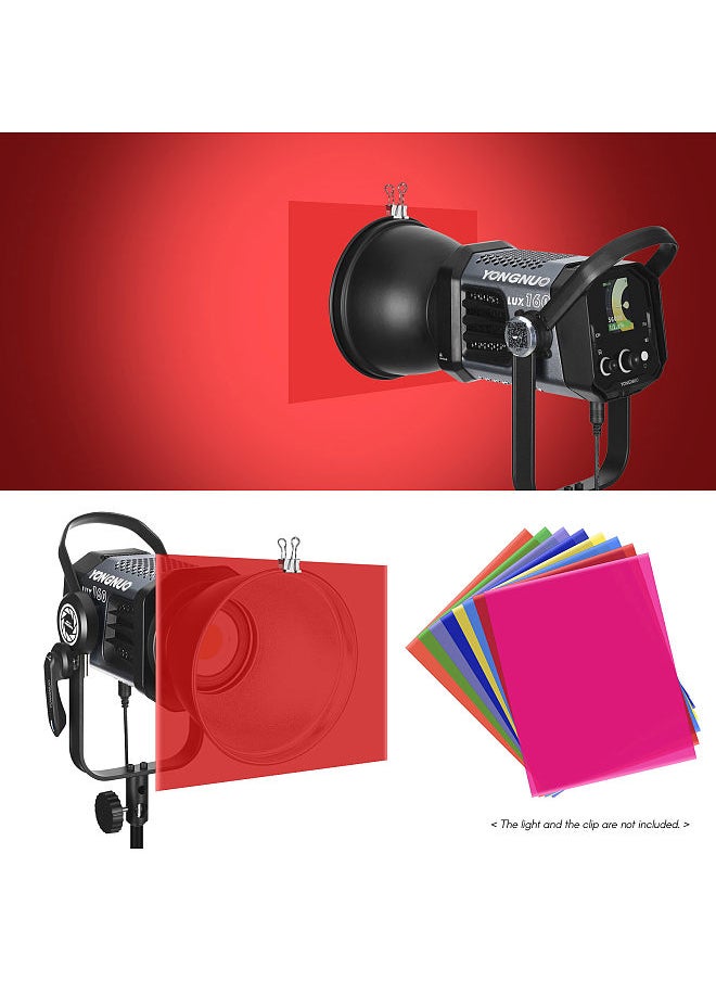 Generic - 8 Colors/set PET Transparent Gel Lighting Filter 50 * 40cm/ 20 * 16in Coloured Overlays Tinted Correction Gels Light Filters Plastic Sheets for LED Light Studio Flash Strobe DJ Light - Image 1