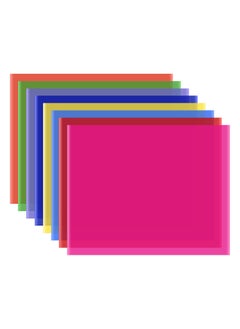 8 Colors/set PET Transparent Gel Lighting Filter 50 * 40cm/ 20 * 16in Coloured Overlays Tinted Correction Gels Light Filters Plastic Sheets for LED Light Studio Flash Strobe DJ Light