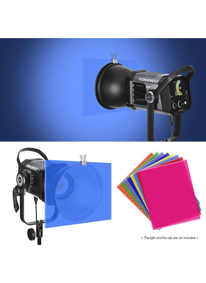 Generic - 8 Colors/set PET Transparent Gel Lighting Filter 50 * 40cm/ 20 * 16in Coloured Overlays Tinted Correction Gels Light Filters Plastic Sheets for LED Light Studio Flash Strobe DJ Light - Image 1