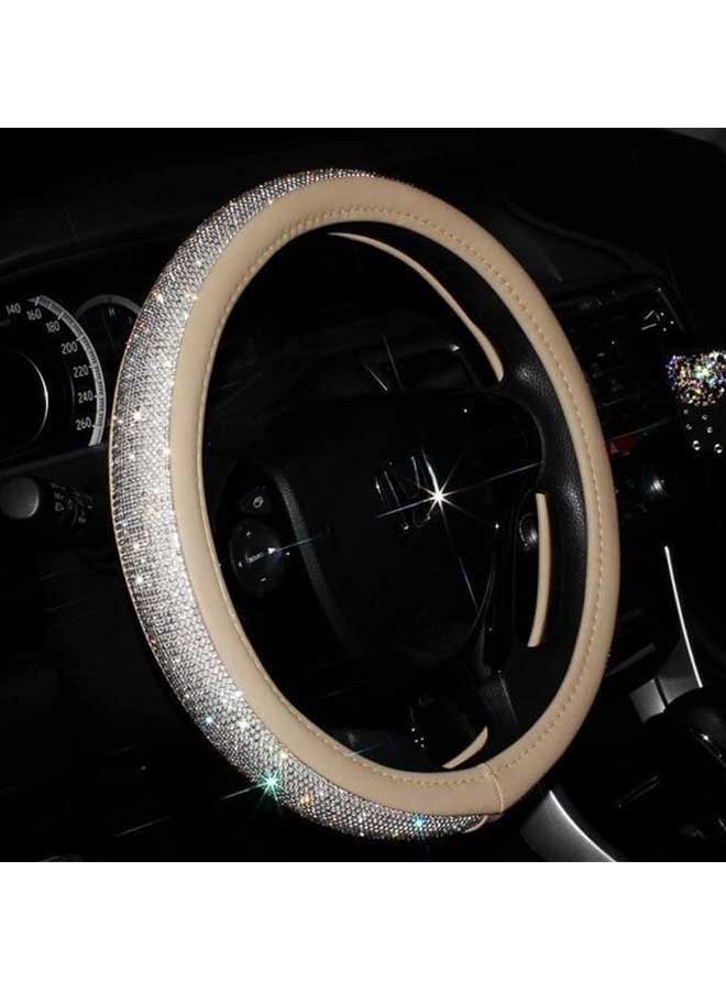 NIBEMINENT Rhinestone Steering Wheel Cover Car Set 38CM - Image 2