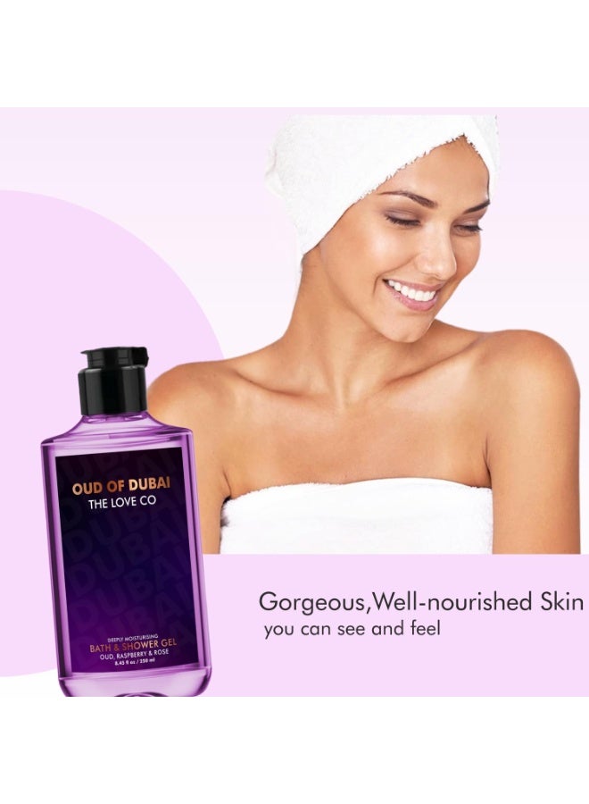 ذا لوف كو. جل غسيل الجسم الفاخر من عود دبي 250 مل | تركيبة منعشة ومرطبة | غسول استحمام وجسم للجنسين للرجال والنساء | نباتي وخالي من البارابين - Image 2