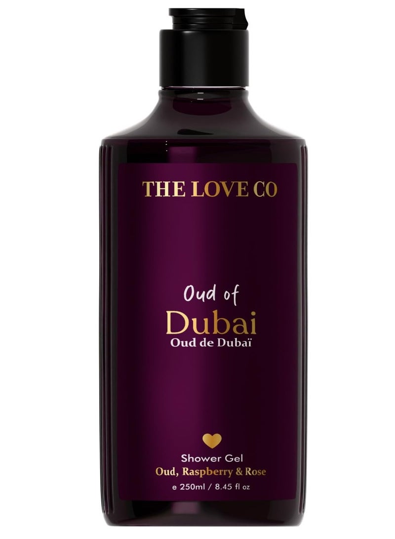 ذا لوف كو. جل غسيل الجسم الفاخر من عود دبي 250 مل | تركيبة منعشة ومرطبة | غسول استحمام وجسم للجنسين للرجال والنساء | نباتي وخالي من البارابين - Image 1