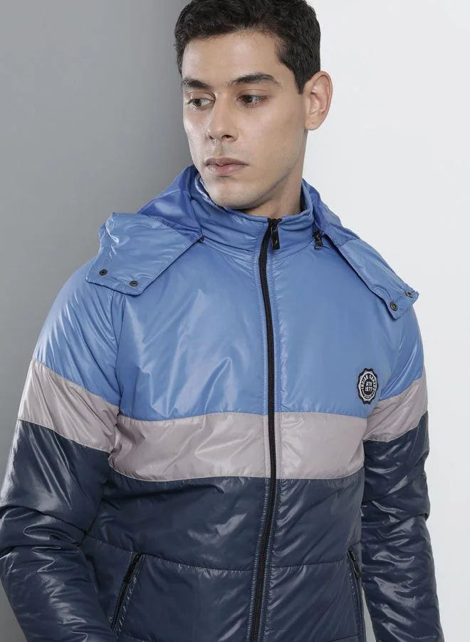 ذا انديان كراج كو The Indian Garage Co Men Slim Fit Solid High Neck Long Sleeves Jacket