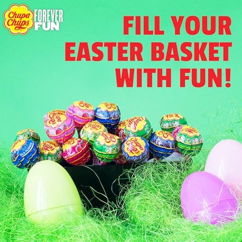 Chupa Chups Mini Lollipop Assortment Five Flavors Easter Candy Bulk Easter Basket Essentials Stuffers for Kids and Adults Individually Wrapped 508 Ounce Bag 240 Suckers - Image 5