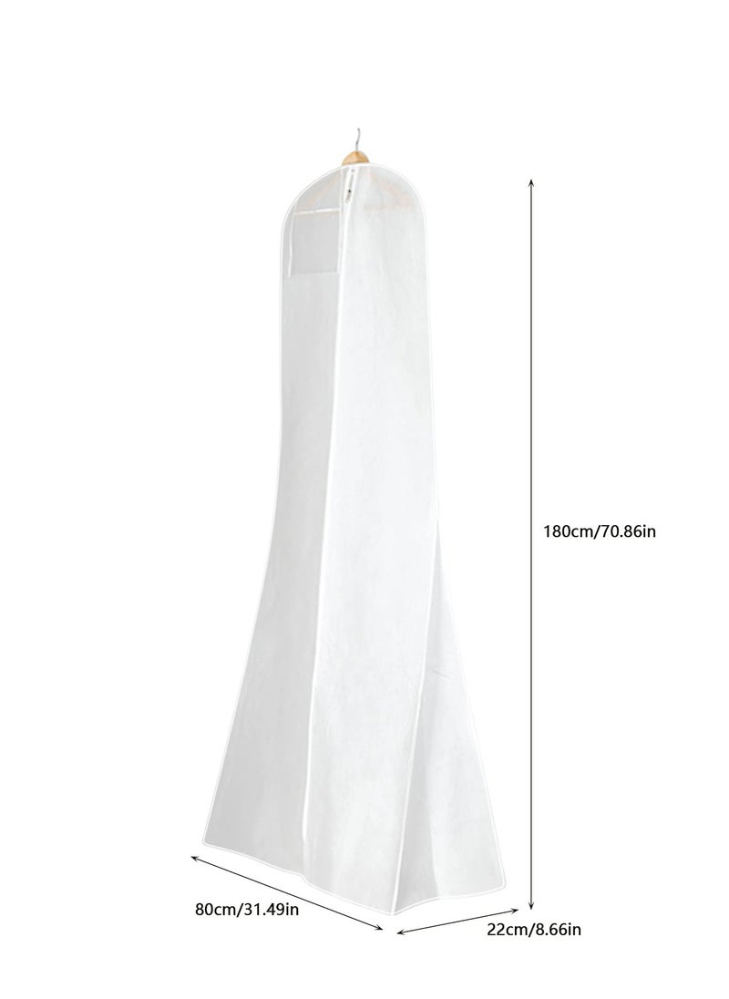 SYOSI - Wedding Dress Dust Bag Garment Bag Clothing Dust Cover Storage Bag Breathable Anti Dust Clothes Cover with External Transparent Pocket for Bridal Gowns Evening Dresses Suits Coats - Image 1