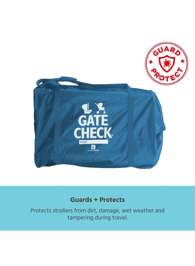 J.L. Childress J.L. Childress Gate Check Bag for Single & Double Strollers - Stroller Bag for Airplane - Large Stroller Travel Bag for Airplane - Air Travel Stroller Bag - Blue  - Image 3
