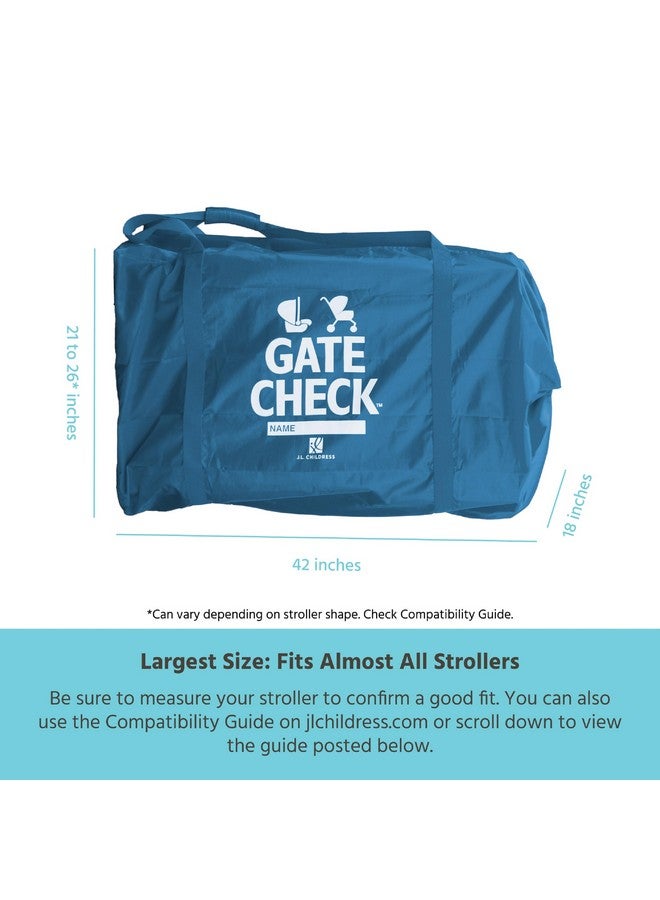 J.L. Childress J.L. Childress Gate Check Bag for Single & Double Strollers - Stroller Bag for Airplane - Large Stroller Travel Bag for Airplane - Air Travel Stroller Bag - Blue  - Image 5