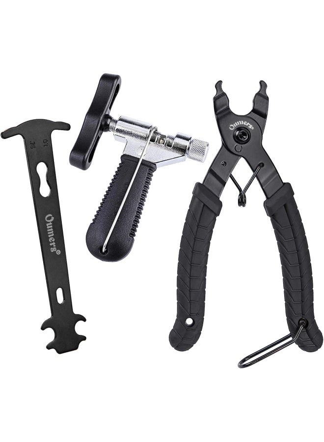 Oumers Bicycle Link Plier Chain Drift Tool Chain Checker Chain Wear Indicator Tool Opener Closer Remover Pliers Tool Drift Chain Bicycle Tool Set - Image 1
