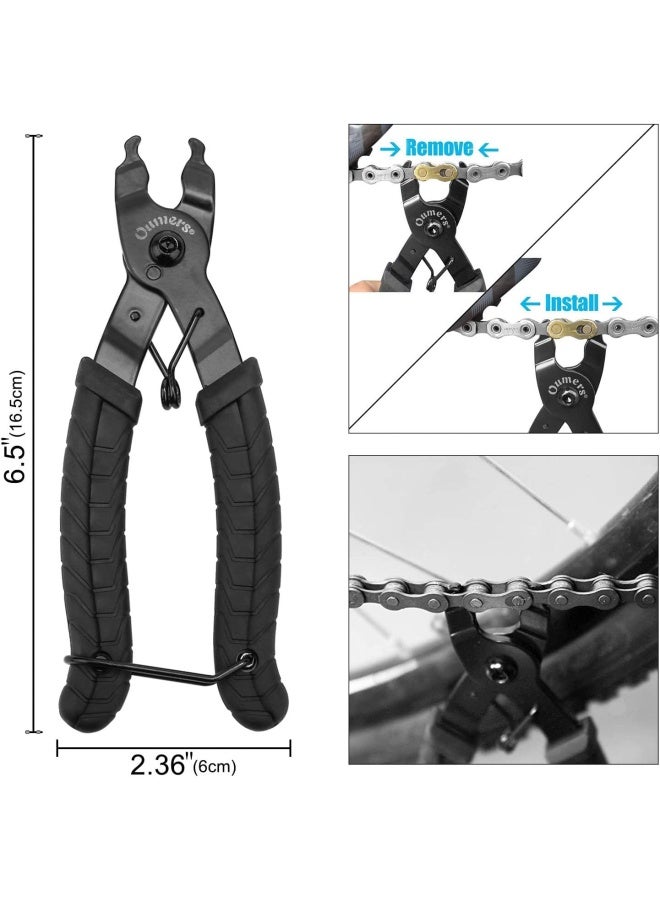 Oumers Bicycle Link Plier Chain Drift Tool Chain Checker Chain Wear Indicator Tool Opener Closer Remover Pliers Tool Drift Chain Bicycle Tool Set - Image 4