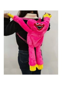 Y&D Plush Backpack Huggy Wuggy Poppy Toy Big Soft Stuffed Horror Cute Funny Cartoon Bag For Kids(Pink)  - Image 1