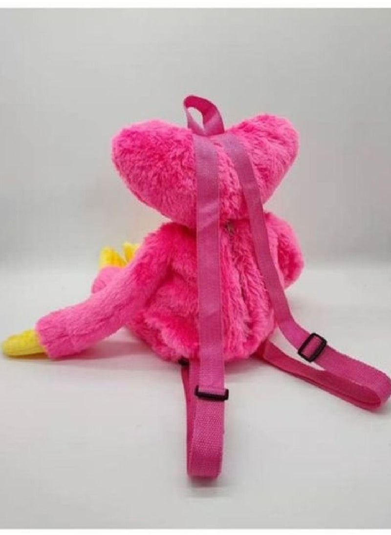 Y&D Plush Backpack Huggy Wuggy Poppy Toy Big Soft Stuffed Horror Cute Funny Cartoon Bag For Kids(Pink)  - Image 2