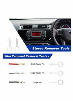 Excefore Car Audio Removal Kit, Auto Clamp Fastener Terminal Removal Kit Plastic Pry Tool Kit for Car Panels/Dashboards/Doors/Audio/Radio/Stereo, 19 Pieces Comes with Storage Bag (Blue)  - Image 5