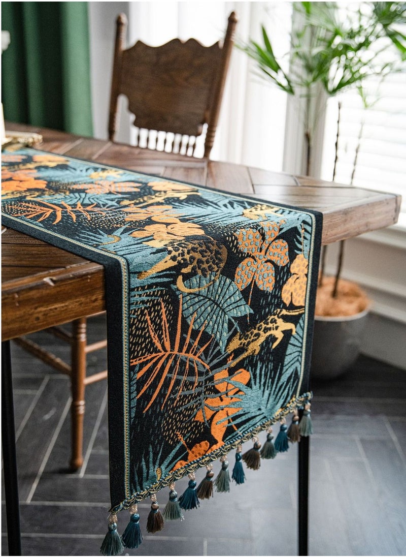 Generic Table Runner Printing Tropical plants  Dining Wedding Home  Decoration  - Image 3