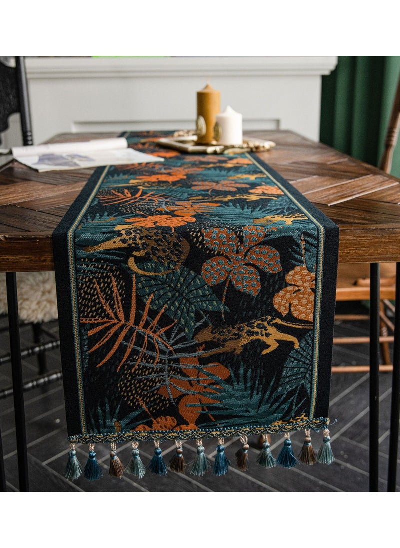 Generic Table Runner Printing Tropical plants  Dining Wedding Home  Decoration  - Image 2