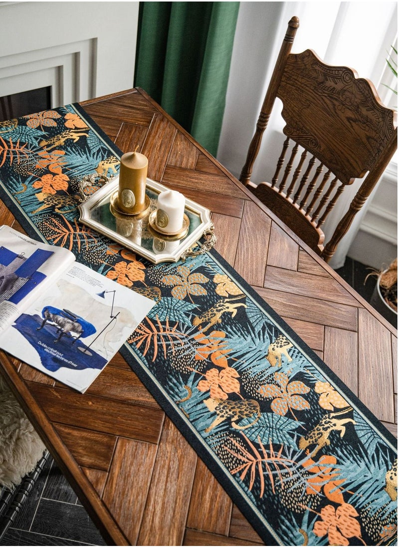 Generic Table Runner Printing Tropical plants  Dining Wedding Home  Decoration  - Image 4