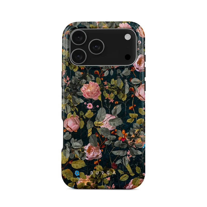 BURGA iPhone 17 Pro Max Bloomy Garden Premium Case Compatible with Hybrid Dual-Layer Hard Shell + Silicone Protection - Scratch-Resistant Shockproof Mobile Cover