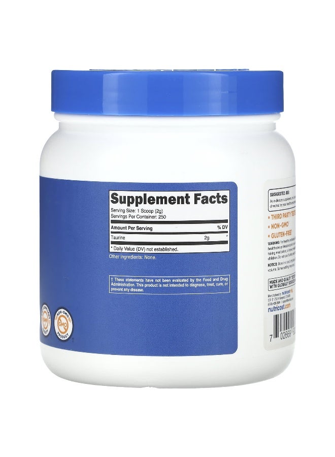 Nutricost, Taurine, Unflavored, 17.9 oz (500 g) - Image 2