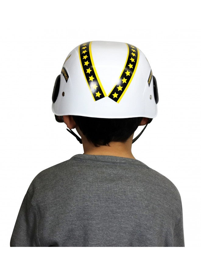 Aeromax Jr. Armed Forces Pilot Helmet with Tinted, Movable Visor White, Fits Ages 3-12 - Image 4