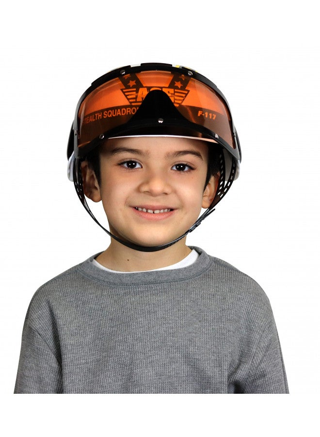 Aeromax Jr. Armed Forces Pilot Helmet with Tinted, Movable Visor White, Fits Ages 3-12 - Image 2