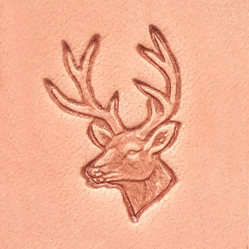 Tandy Leather Craftool 3D Whitetail Deer Stamp Decorative Leather Tooling Stamp for Wallets Belts Keychains Handmade Leathercraft Projects Leather Craft Stamp for Veg Tanned Leather - Image 3