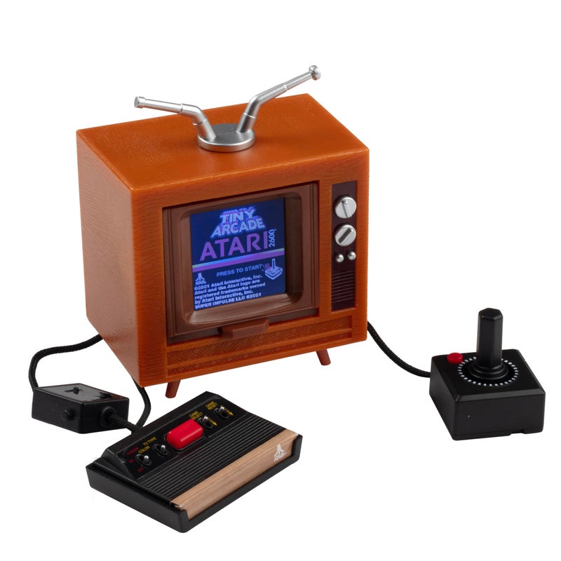 Super Impulse Tiny Arcade Atari 2600 35 Mini Retro Game Playable Console TV w Real Gameplay Sound10 Classic Video Games PacMan Breakout MoreAges 8
