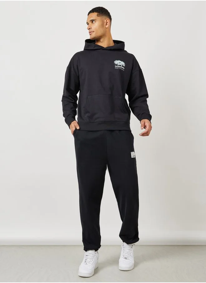 ستايلي Patch Detail Joggers with Drawstring Closure