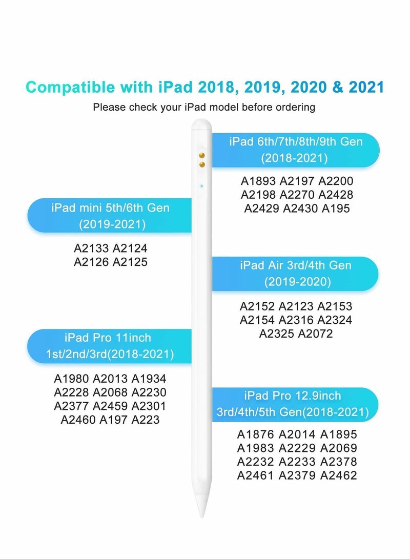 Y&D Stylus Pens for iPad 2018-2022, Rechargeable Touch Screen Pen with Tilt Sensitivity, Magnetic Attach Pencil Charging Case Pro Air Mini - Image 2