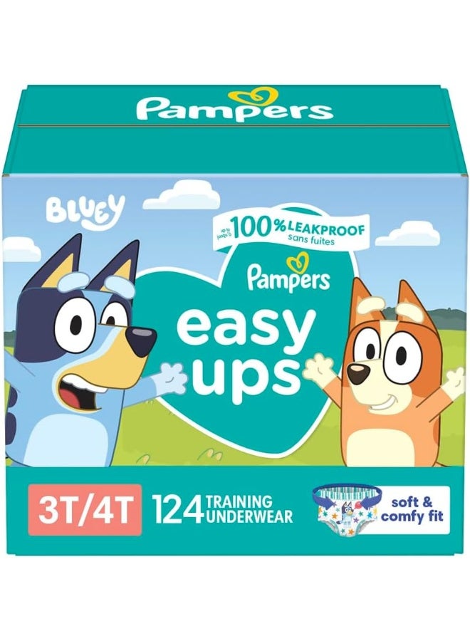 Pampers Easy Ups Training Pants Boys and Girls, 3T-4T, 124 Count - Image 1