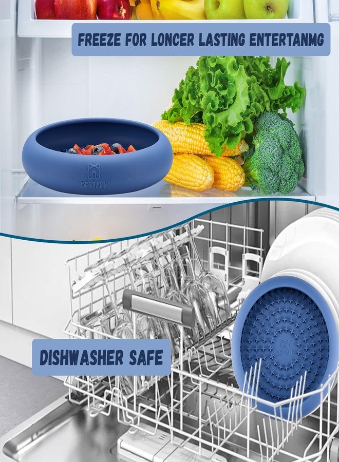 Bestalk Dog Lick Bowl, Bestalk Anxiety Relief Slow Feeder Dog Lick Mat Treat Dispenser, Non-Slip Dog Licking Bowl Enrichment Toys, BPA Free Silicone, Dishwasher Safe - Image 5