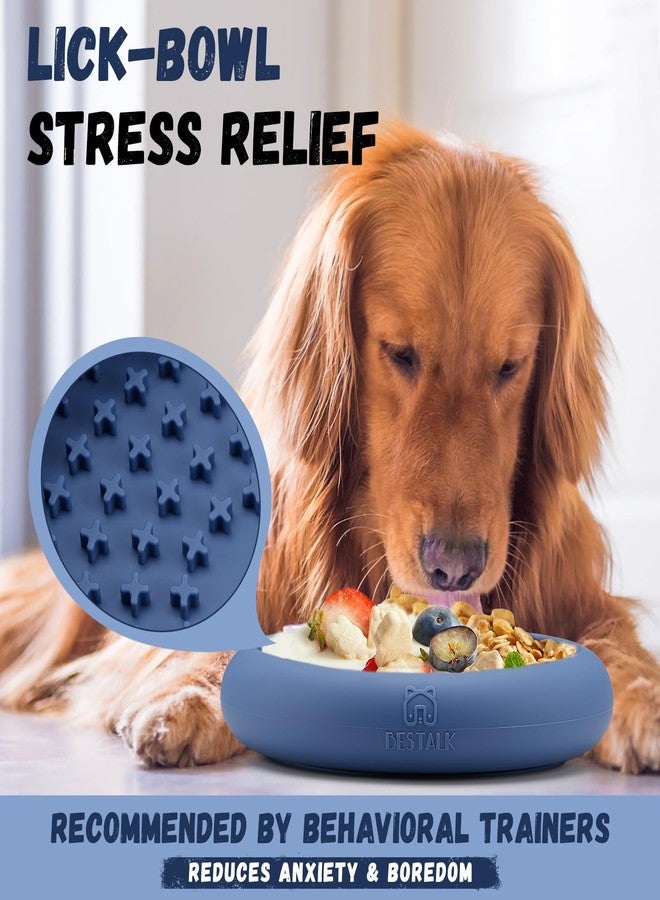 Bestalk Dog Lick Bowl, Bestalk Anxiety Relief Slow Feeder Dog Lick Mat Treat Dispenser, Non-Slip Dog Licking Bowl Enrichment Toys, BPA Free Silicone, Dishwasher Safe - Image 4