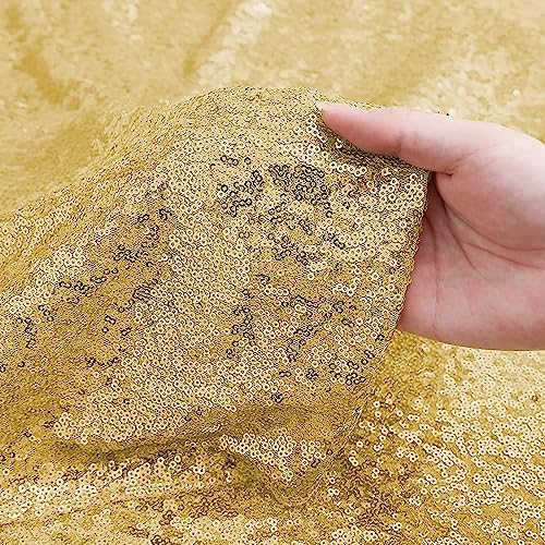 Sugargirl Gold Sequin Backdrop Curtain 4 Panels 2FTx8FT Glitter Gold Background Drapes Sparkle Photography Backdrop for Party Wedding Birthday Wall Decoration - Image 5