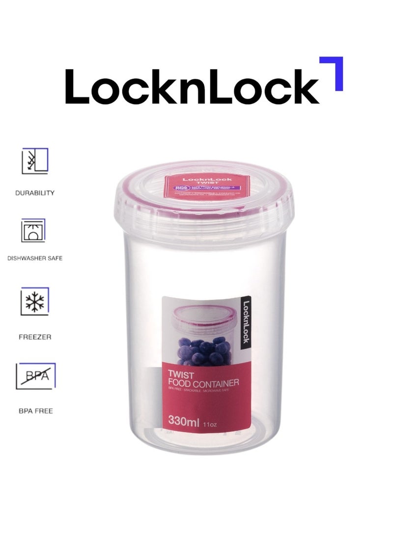 LocknLock Twist Food Container 330ml - BPA-Free, Airtight Seal, Freezer and Dishwasher Safe for Versatile Storage