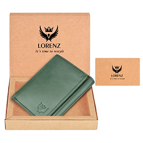 LORENZ Trifold Closure Forest Green RFID Blocking Leather Wallet for Men with ID Slot | Soft Nappa Top Grain Men’s Leather Wallet | GL-15 - Image 3