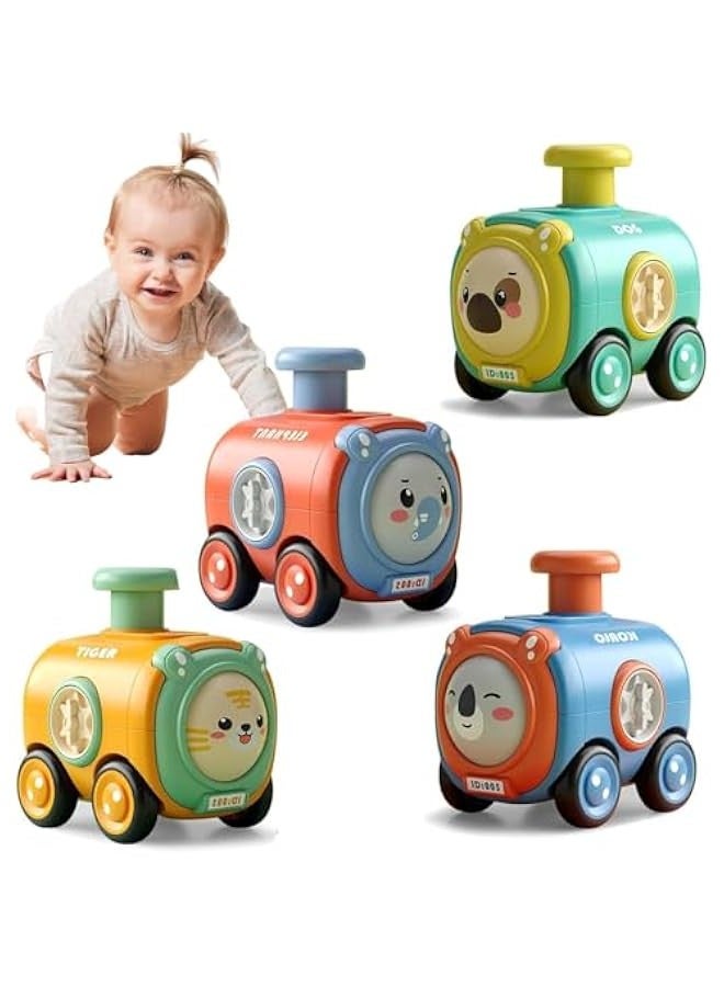 DURKU Animal Baby Car Toys for 1-3 Year Old Toddlers, Push and Go Infant Vehicle Set, Cute Boys Girls Birthday Gift - Image 1