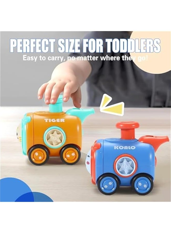 DURKU Animal Baby Car Toys for 1-3 Year Old Toddlers, Push and Go Infant Vehicle Set, Cute Boys Girls Birthday Gift - Image 5