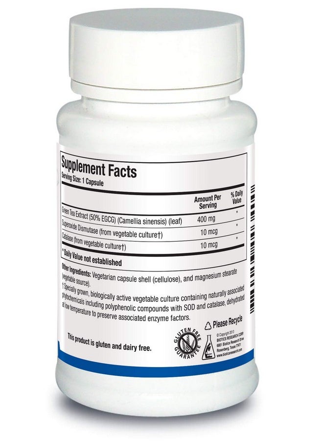 BIOTICS Research Egcg 2 Green Tea Extract Camellia Sinensis 50 Egcg Polyphenols Cardiovascular Support Neuroprotection Healthy Immune Function Maintain Healthy Blood Sugar Levels 60Caps  - Image 3