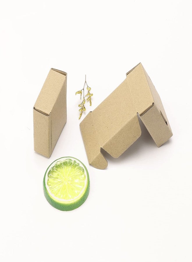 Ellbest 50pcs/Set Kraft Paper Boxes, Mini Shipping Boxes Brown Small Cardboard Boxes for Packing, Jewelry, Crafts, DIY Tiny Items, 2.0 x 2.0 x 0.8 inches Foldable Paper Box - Image 5