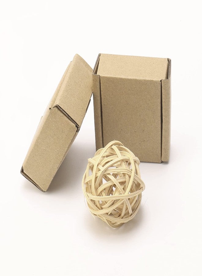 Ellbest 50pcs/Set Kraft Paper Boxes, Mini Shipping Boxes Brown Small Cardboard Boxes for Packing, Jewelry, Crafts, DIY Tiny Items, 2.0 x 2.0 x 0.8 inches Foldable Paper Box - Image 4