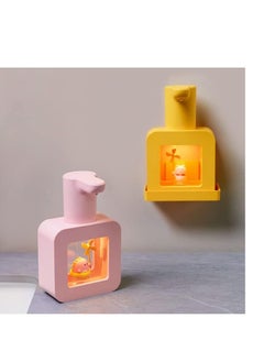 Automatic Sensor Soap Dispenser, Touchless Foaming Soap Dispenser for Kids, Soft and Warm Illumination, Waterproof Hand Wash Liquid Machine for Bathroom Countertops.