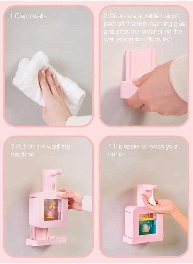 Generic - Automatic Sensor Soap Dispenser, Touchless Foaming Soap Dispenser for Kids, Soft and Warm Illumination, Waterproof Hand Wash Liquid Machine for Bathroom Countertops. - Image 1