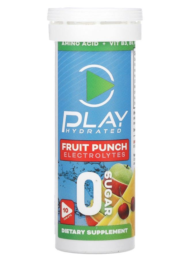 Play Hydrated - Electrolytes Fruit Punch 10 Tablets - Image 1