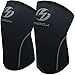 Nisrok Knee Sleeves 1 Pair 7mm Neoprene Compression Knee Braces Great Support for Cross Training Weightlifting Powerlifting Squats Basketball and More Black Medium - Image 1
