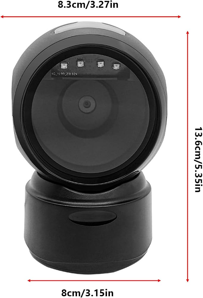 Bewinner 1D 2D Desktop Barcode Scanner, Omnidirectional Handsfree Automatic Barcode Reader, USB Wired Bar Code Image Sensing for Warehouse, Supermarket - Image 5