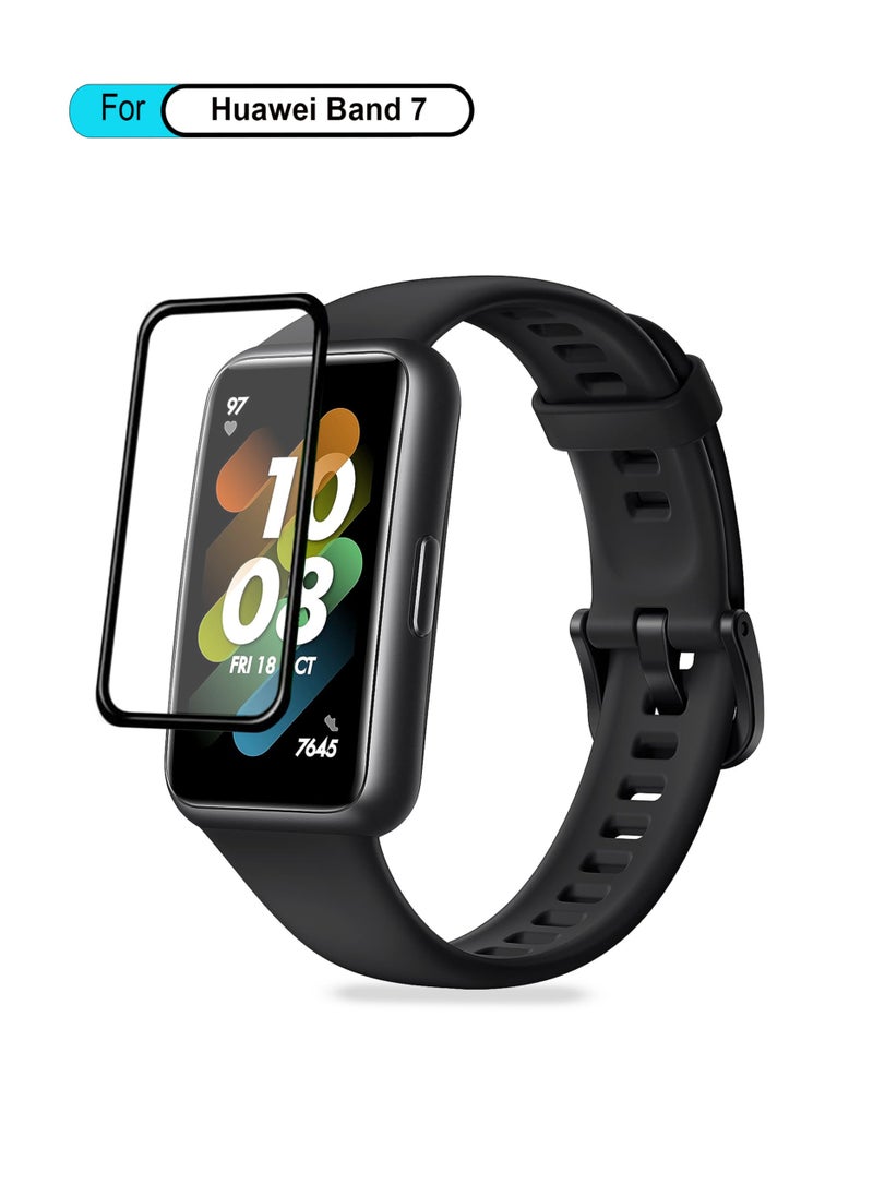 Generic For Huawei Band 7 Ceramic Explosion Proof 3D Curved Screen Protector Black  - Image 1