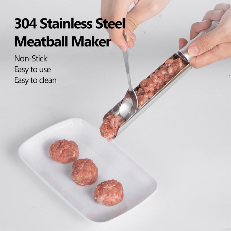 Stainless Steel Meatball Shaper Spoon Non Stick For Fish Rice And Chocolate - Image 3